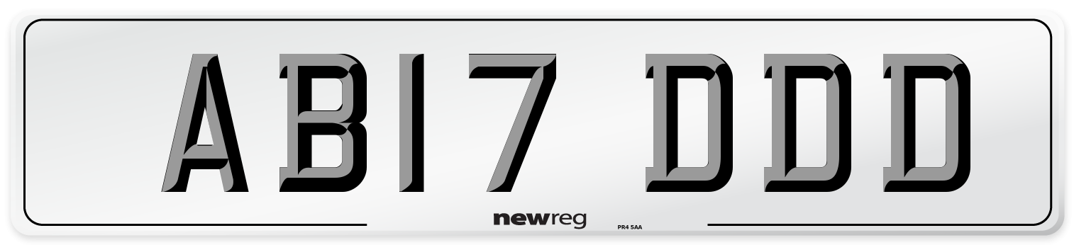 AB17 DDD Number Plate from New Reg